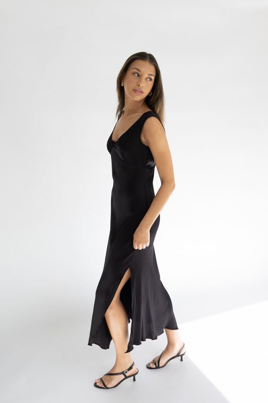 Rose Satin Dress