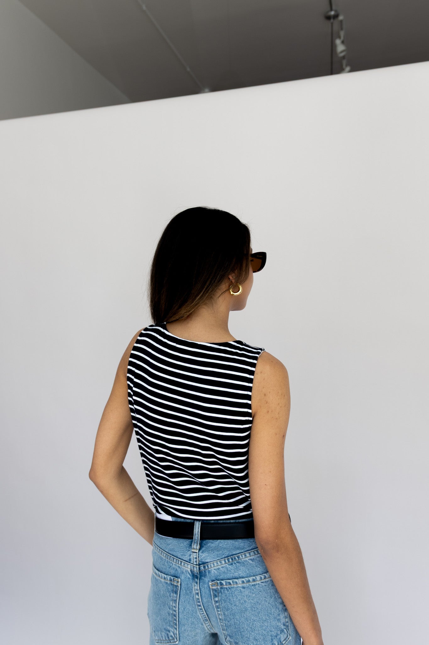 Stripe Boat Neck Tank