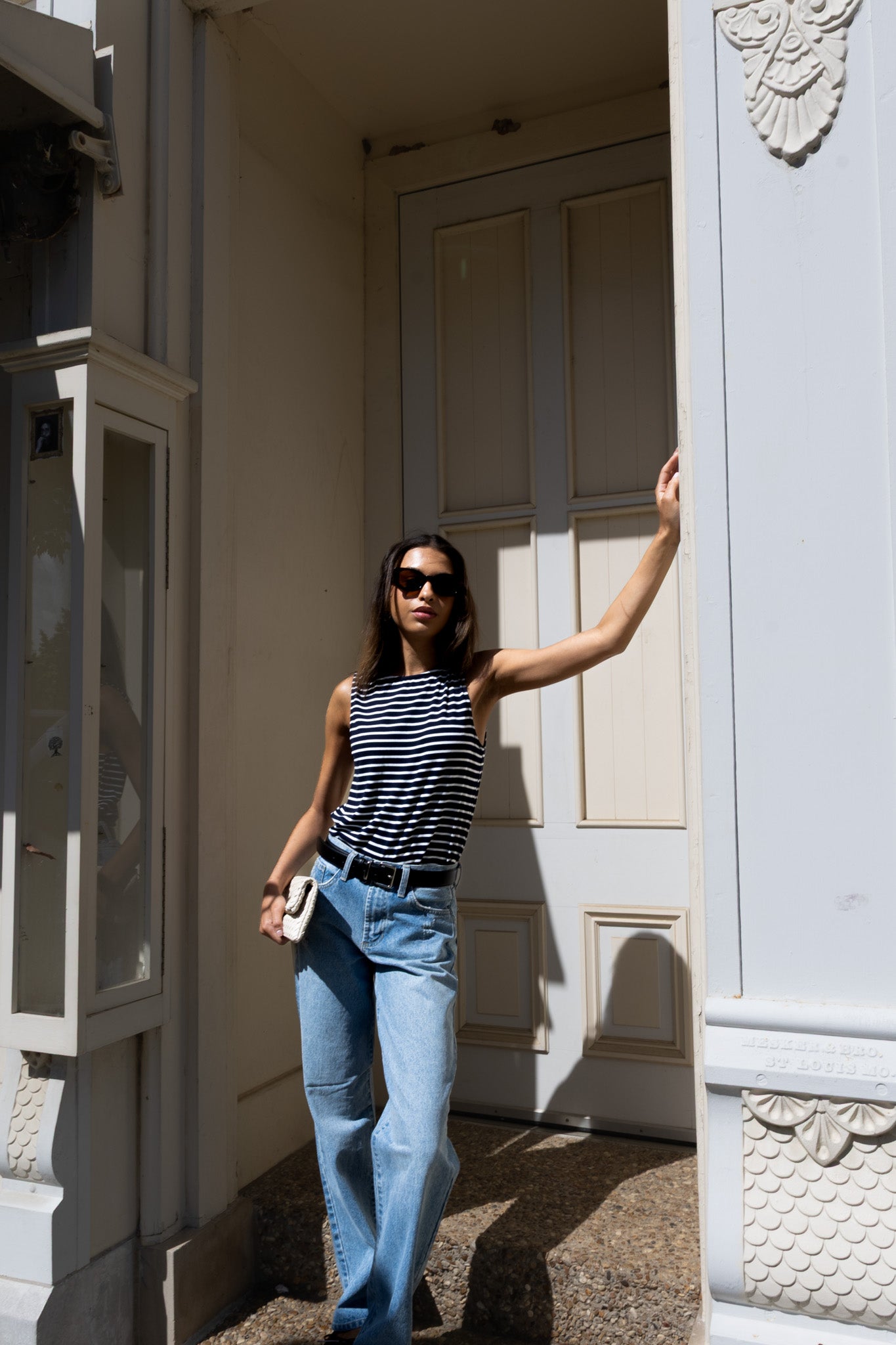 Stripe Boat Neck Tank