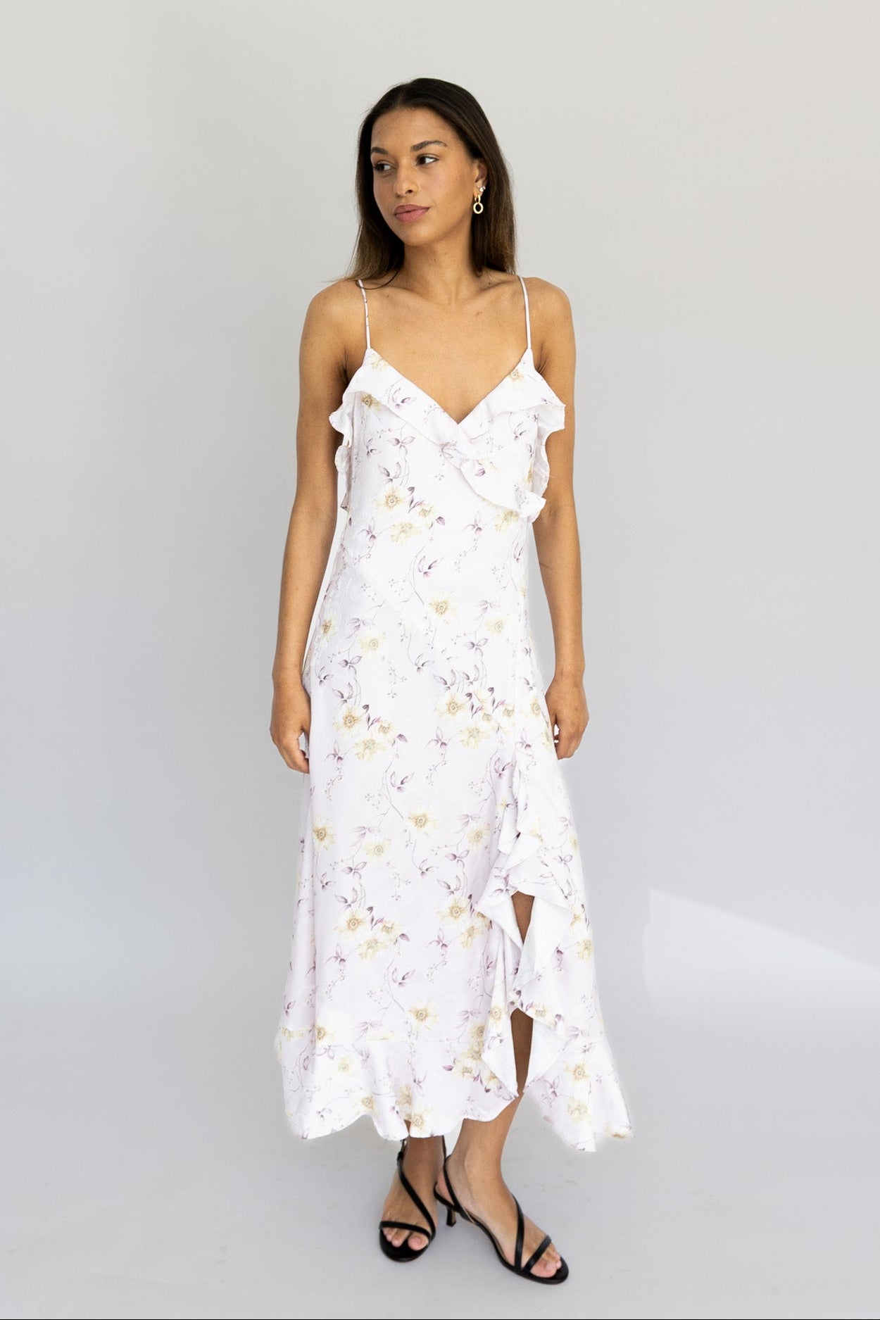 Flora Ruffle Slip Dress