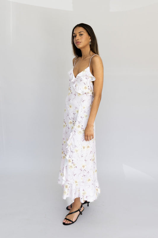 Flora Ruffle Slip Dress