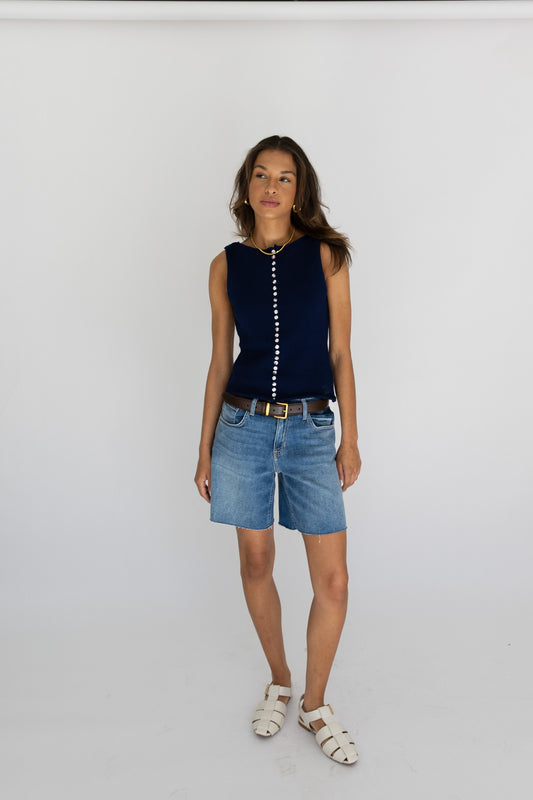 Long Denim Shorts