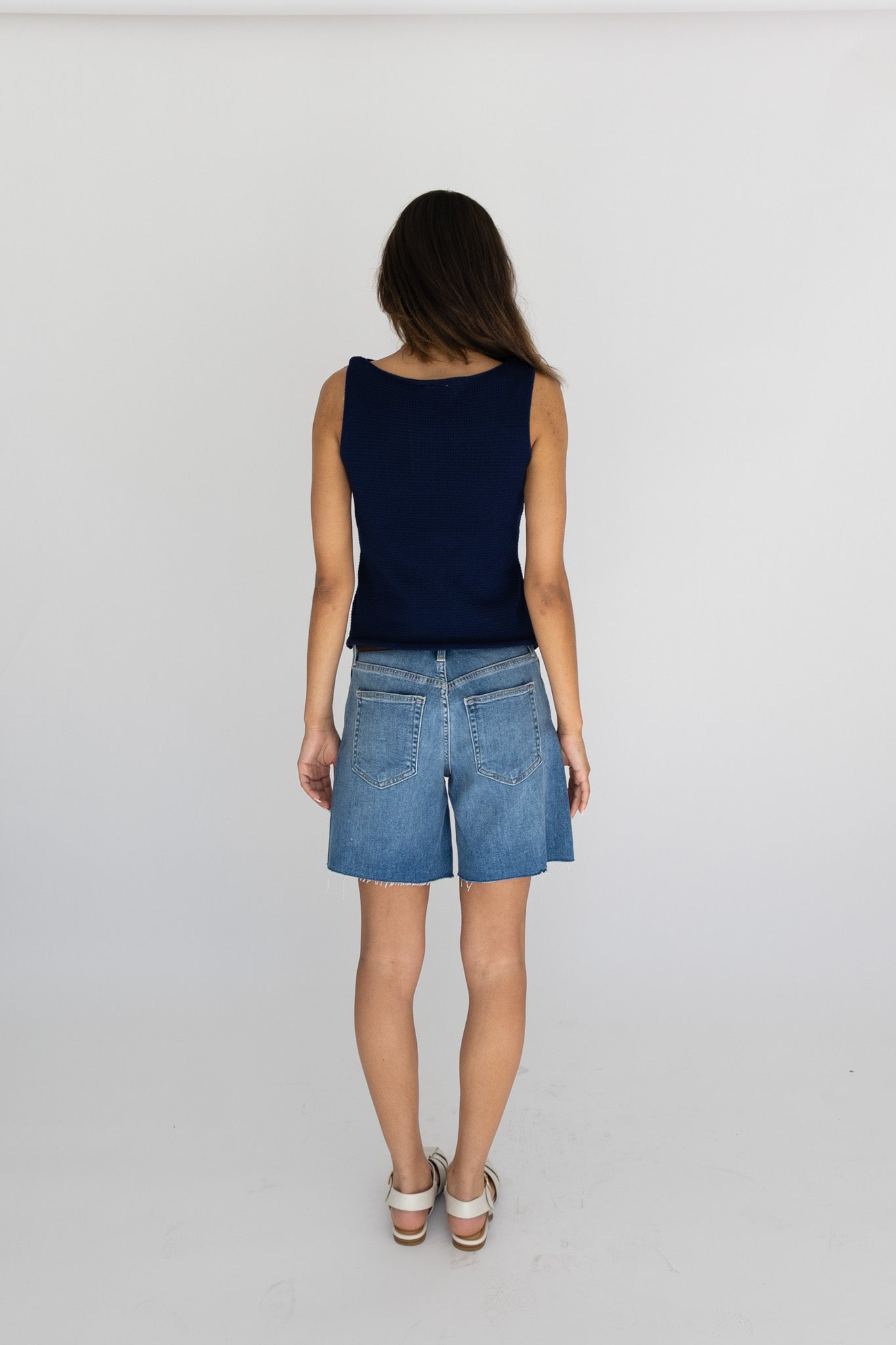 Long Denim Shorts