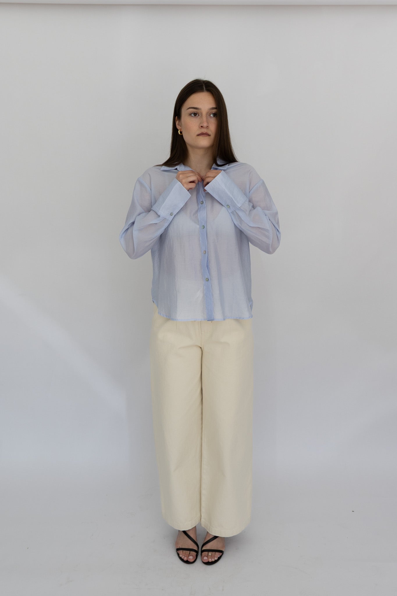 Nadia Sheer Button Up