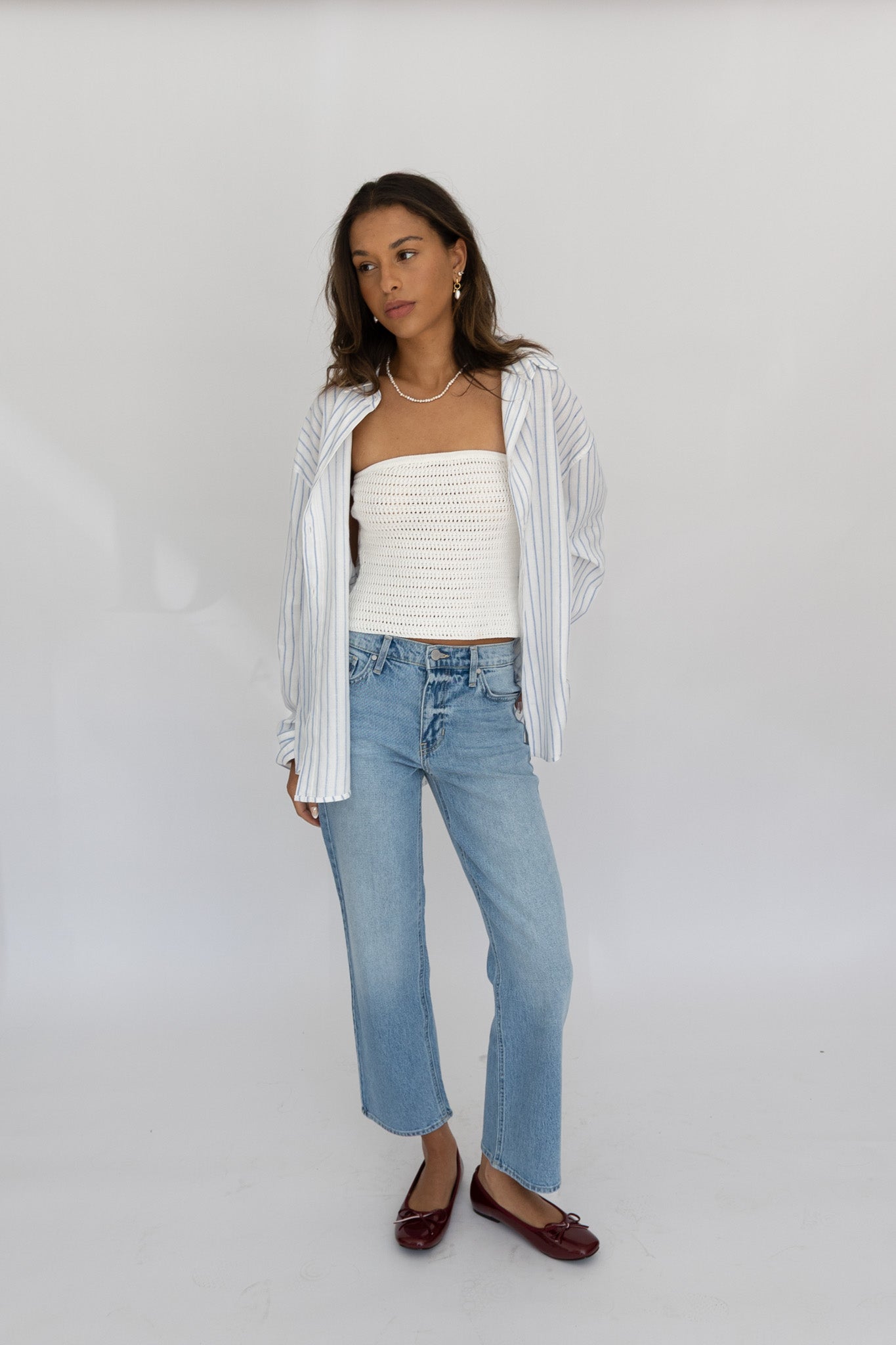 Striped Button-Up Shirt