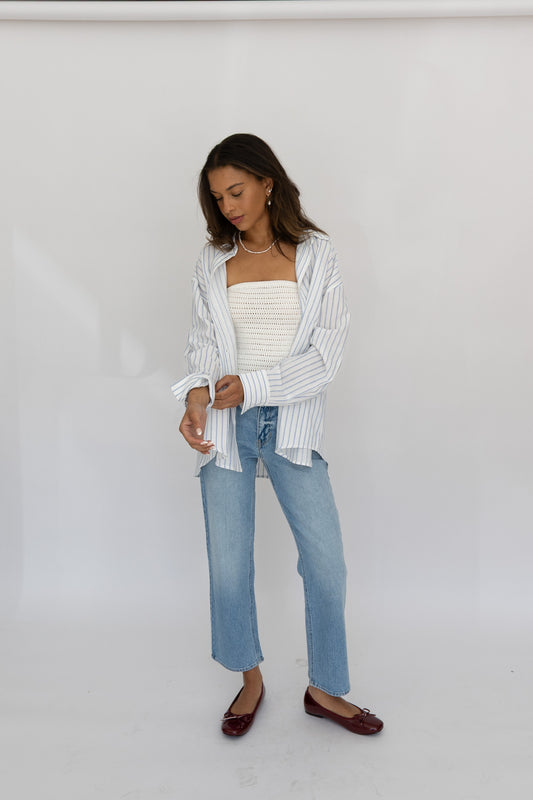 Striped Button-Up Shirt