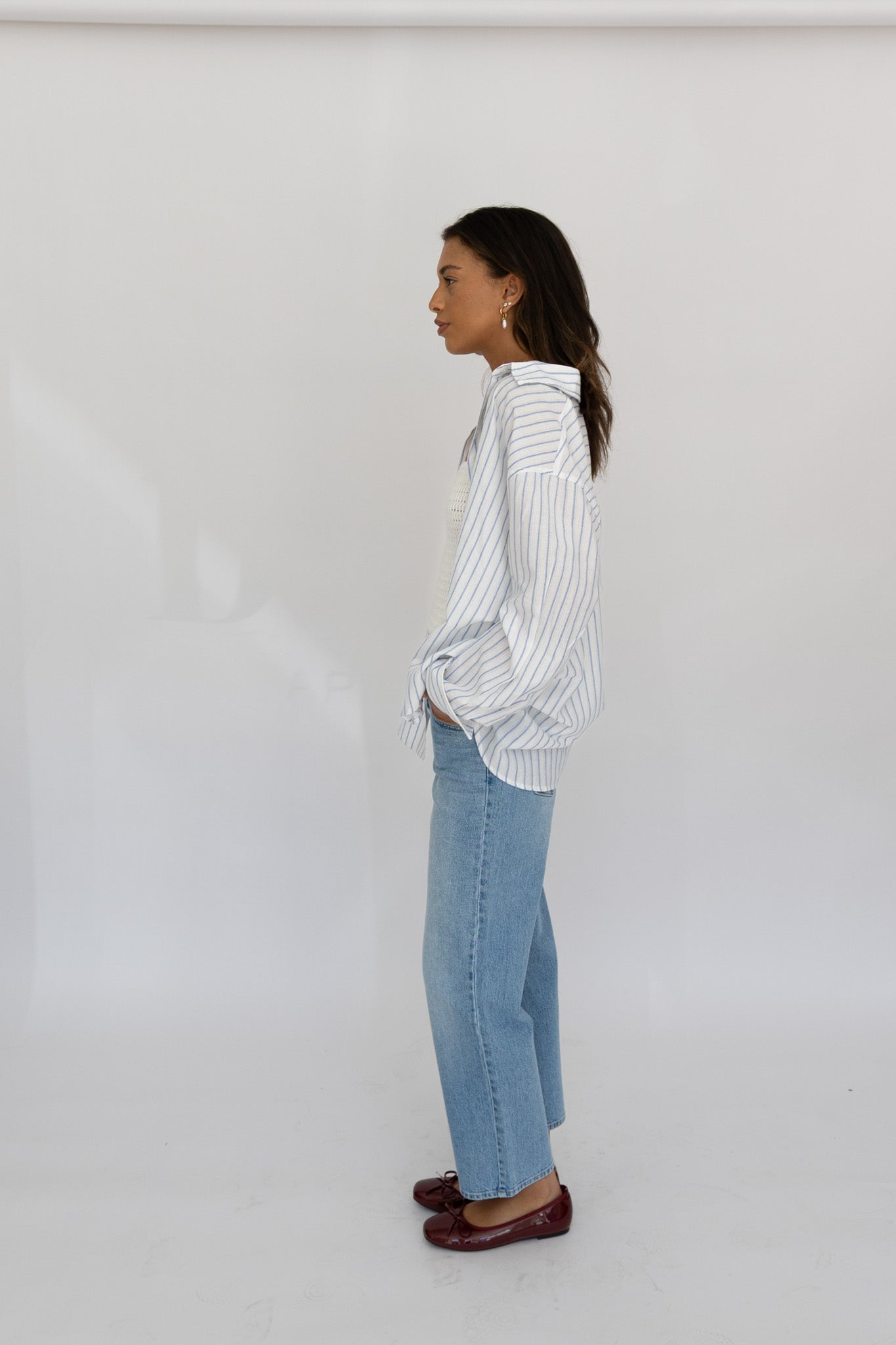 Striped Button-Up Shirt
