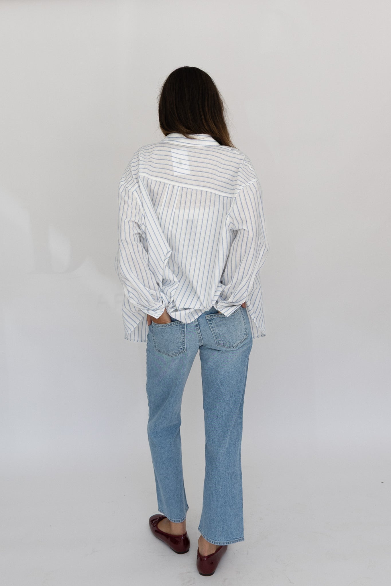 Striped Button-Up Shirt