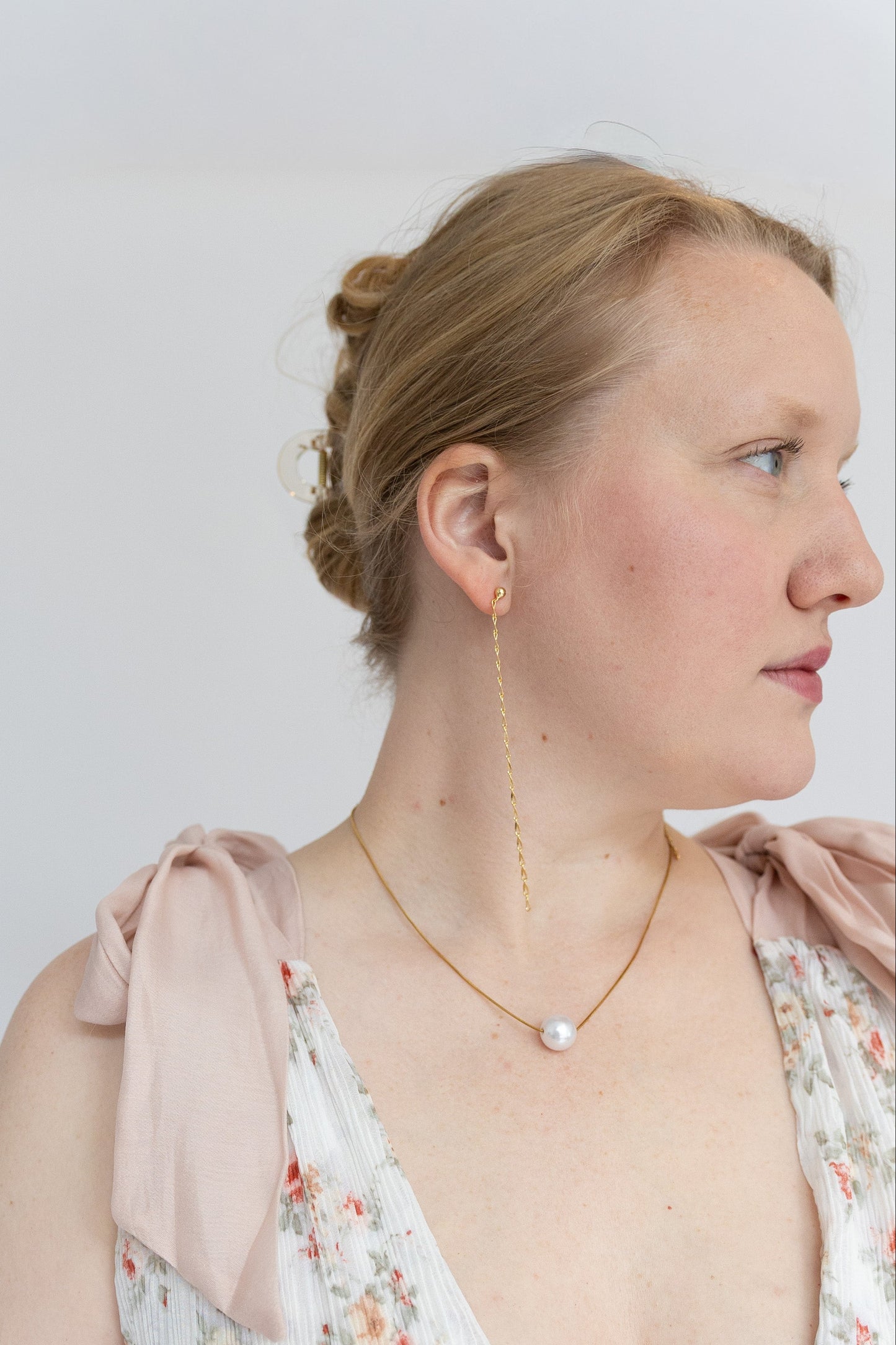 Snake Chain Pearl Necklace