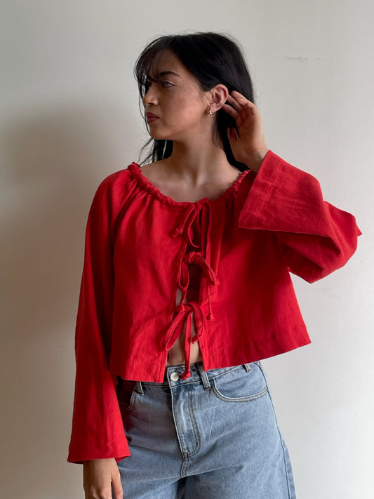 Scarlet Tie Top
