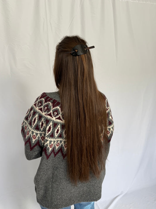 French Oval and Stick Barrette