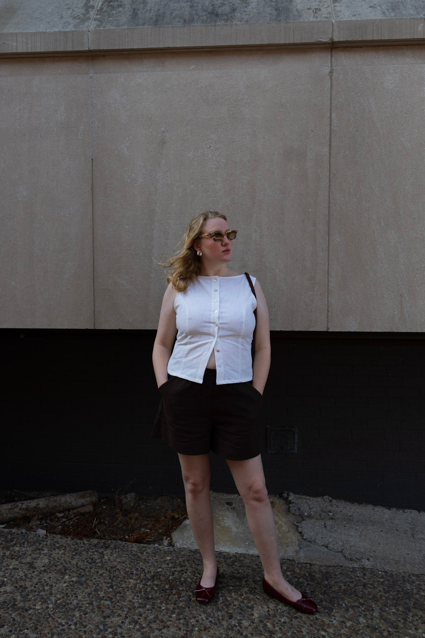 Bridgett Linen Top | White
