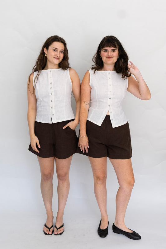 Lee Linen Shorts | Brown