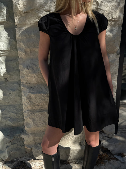U-Neck Swing Mini Dress