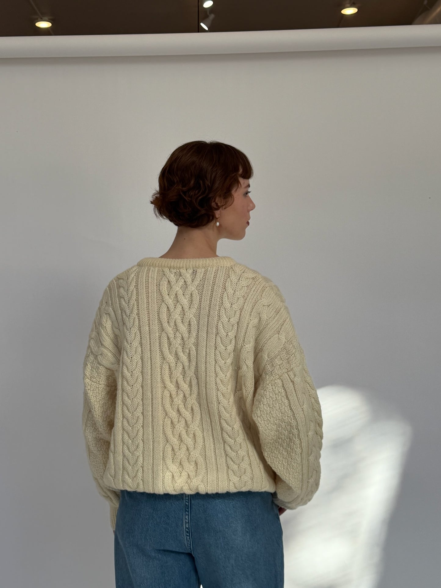 Cream Cable Knit Sweater