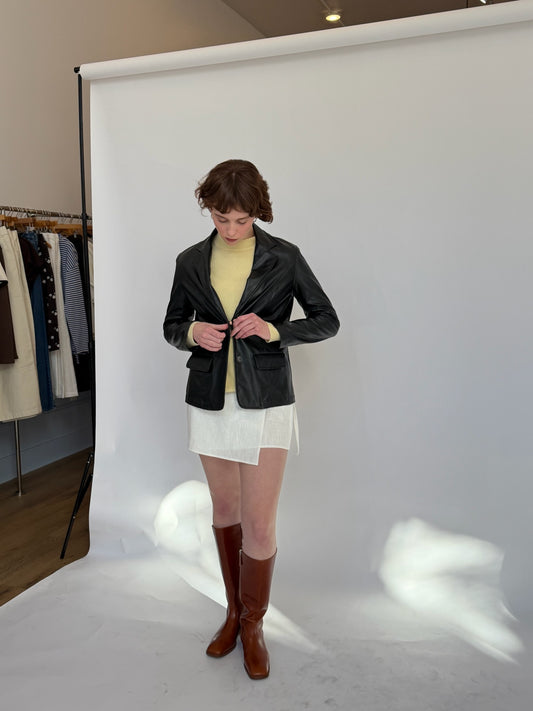 90s Style Leather Jacket