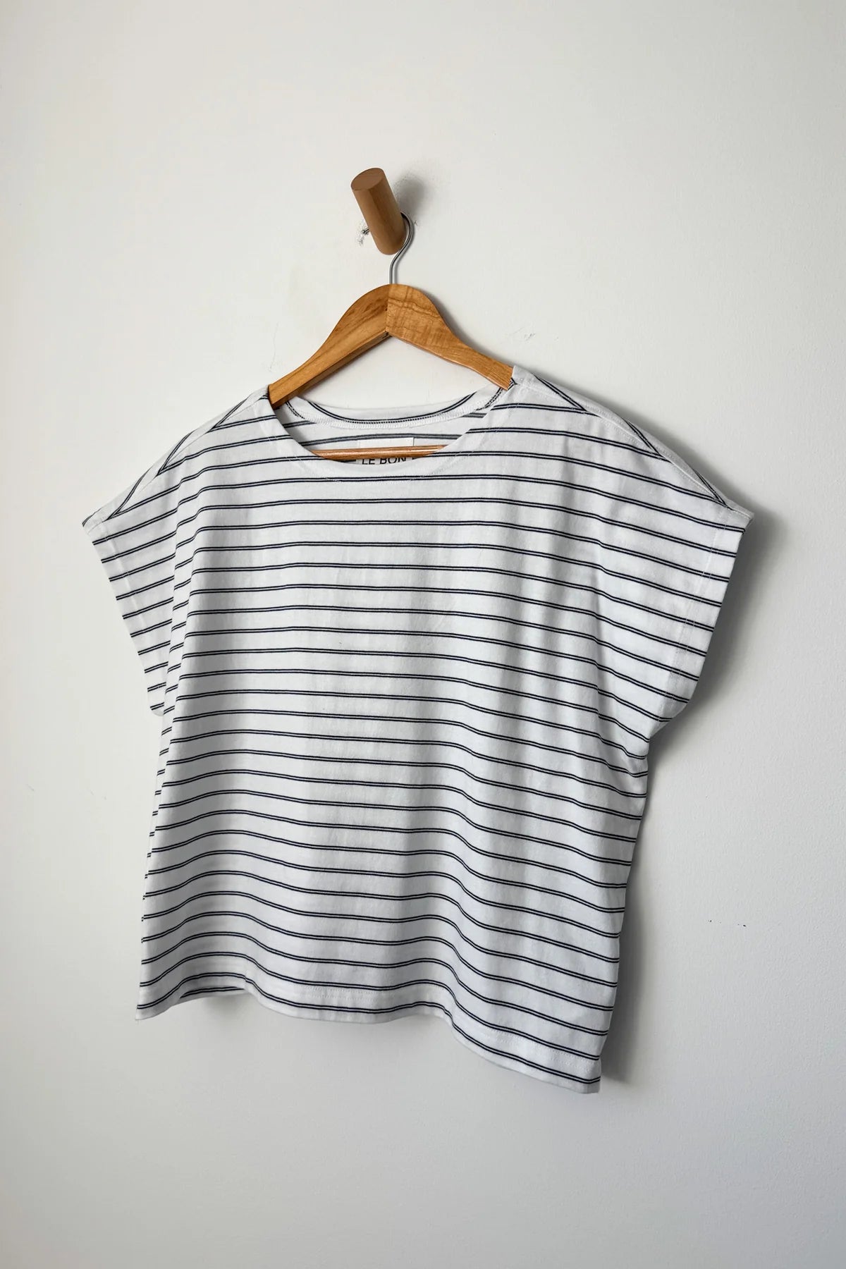 Cherie Tee | White and Navy