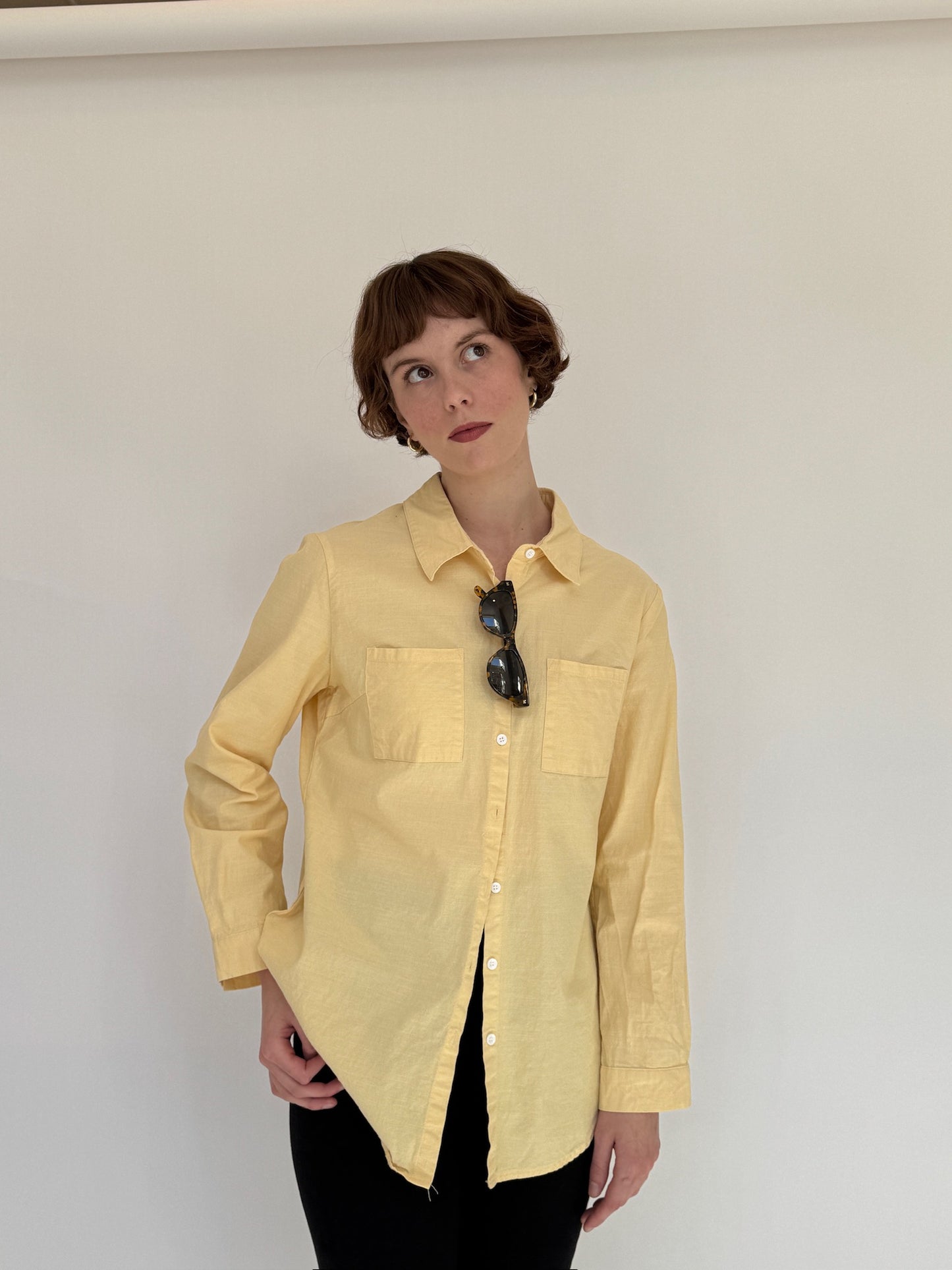 Structured Cotton Button Up