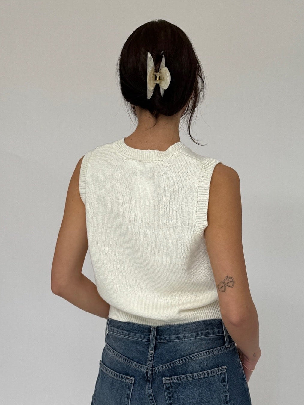 Button Up Sleeveless Cardigan