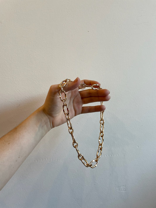 Hammered Chain Necklace