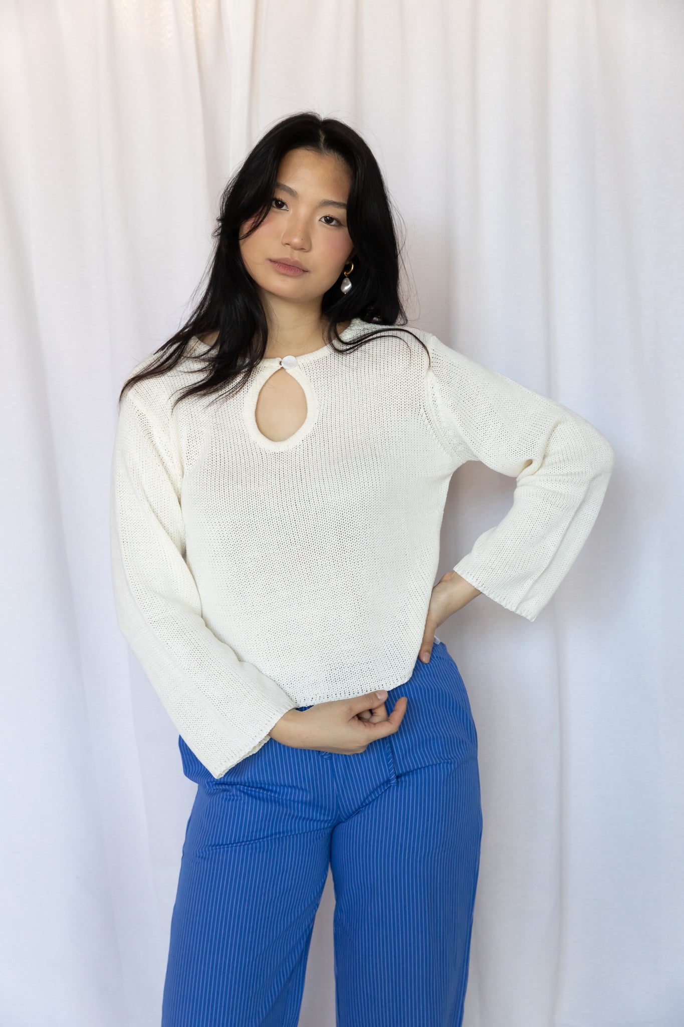 The Tala Sweater | Knit Sweater with Keyhold