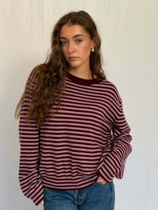 Izzy Striped Relaxed Knit Top