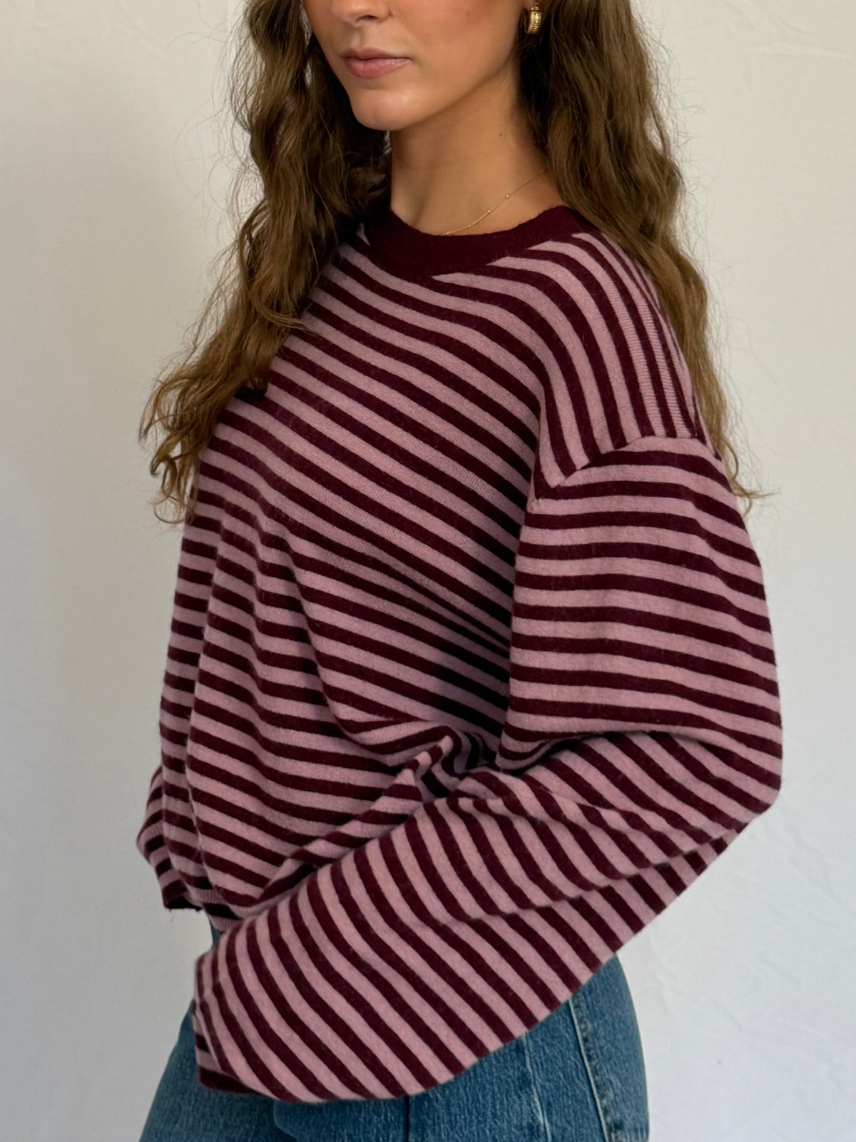 Izzy Striped Relaxed Knit Top