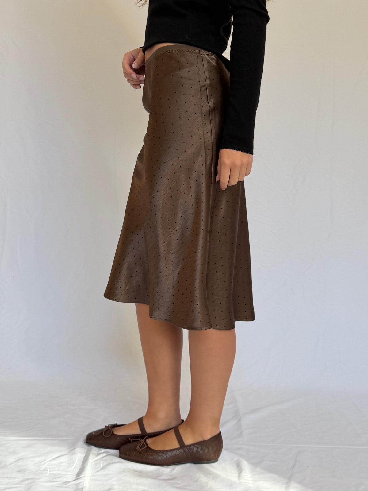 Kenna Polka Dot Slip Skirt