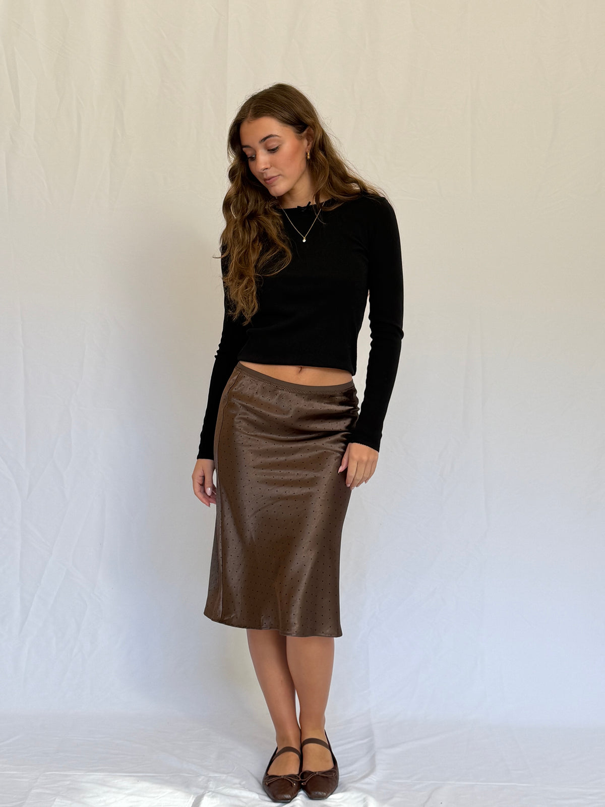Kenna Polka Dot Slip Skirt