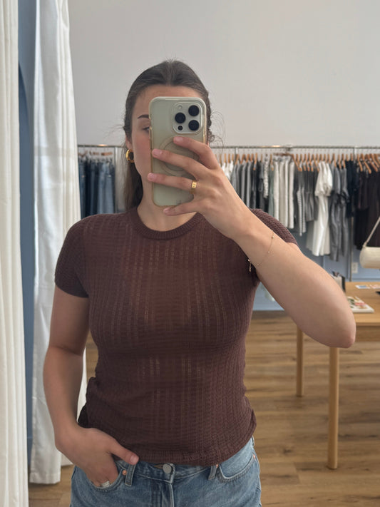 June Pointelle Knit Tee