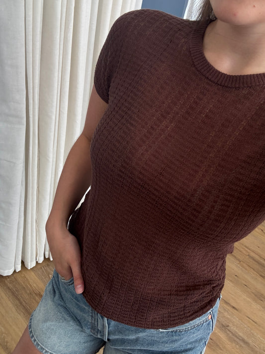 June Pointelle Knit Tee