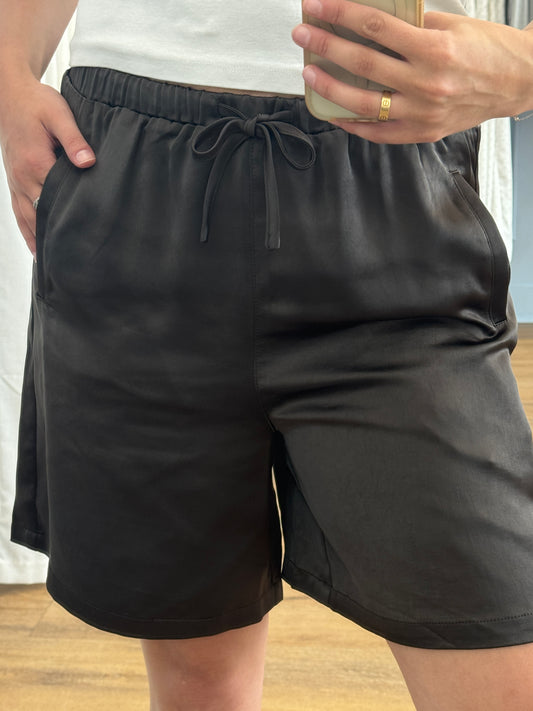 Annalise Long Satin Shorts