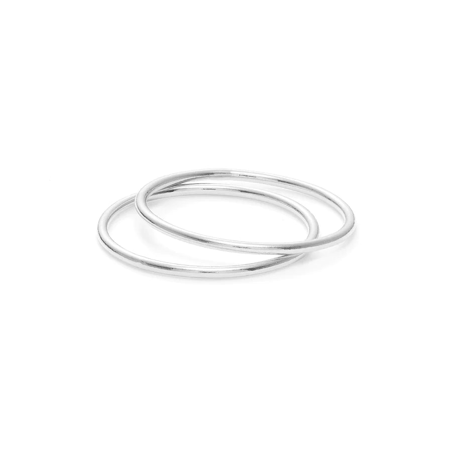 Silver Stacking Rings | Set of two