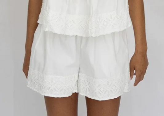 White Eyelet Shorts