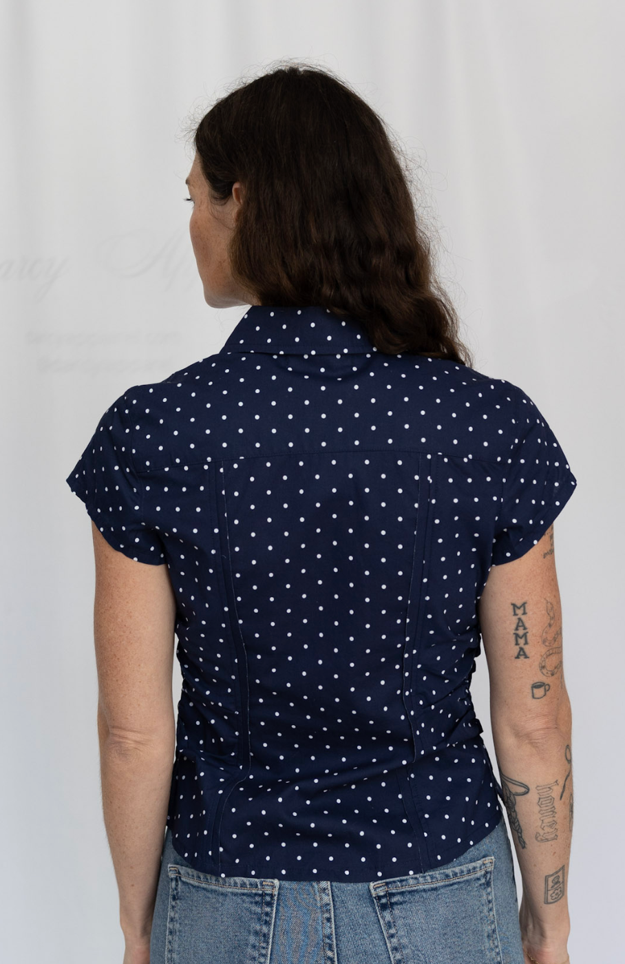 Lena Polka Dot Ruched Top