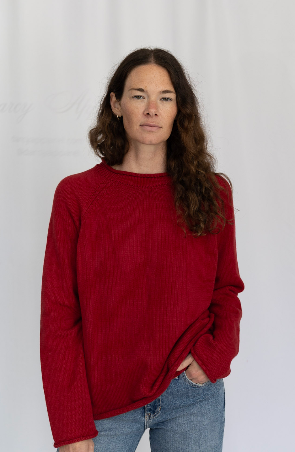 Rolled Edge Raglan Sweater | Multiple Colors