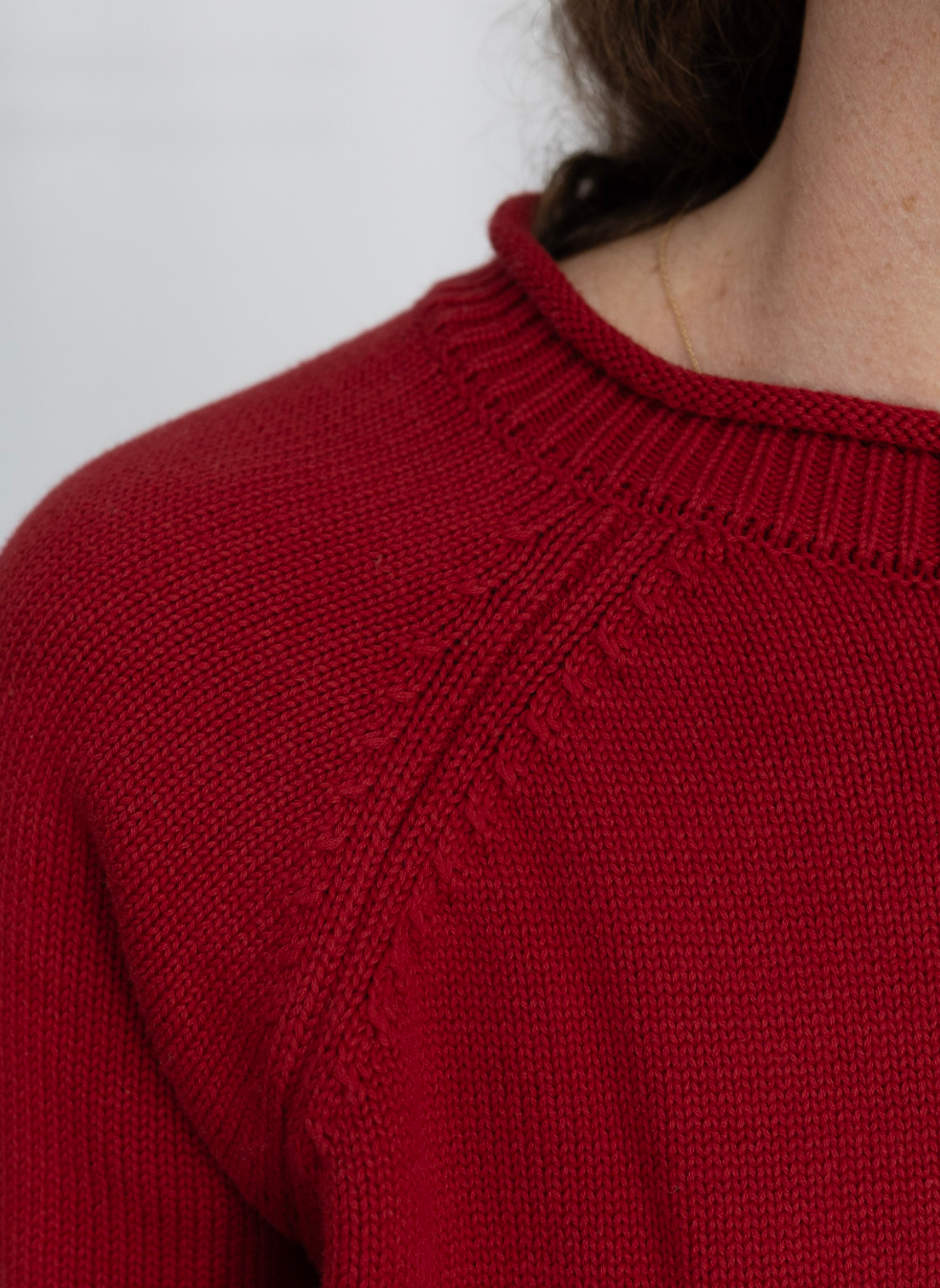 Rolled Edge Raglan Sweater | Multiple Colors
