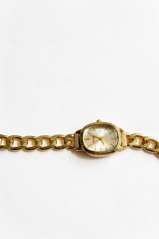 Oval Face Chain Link Watch