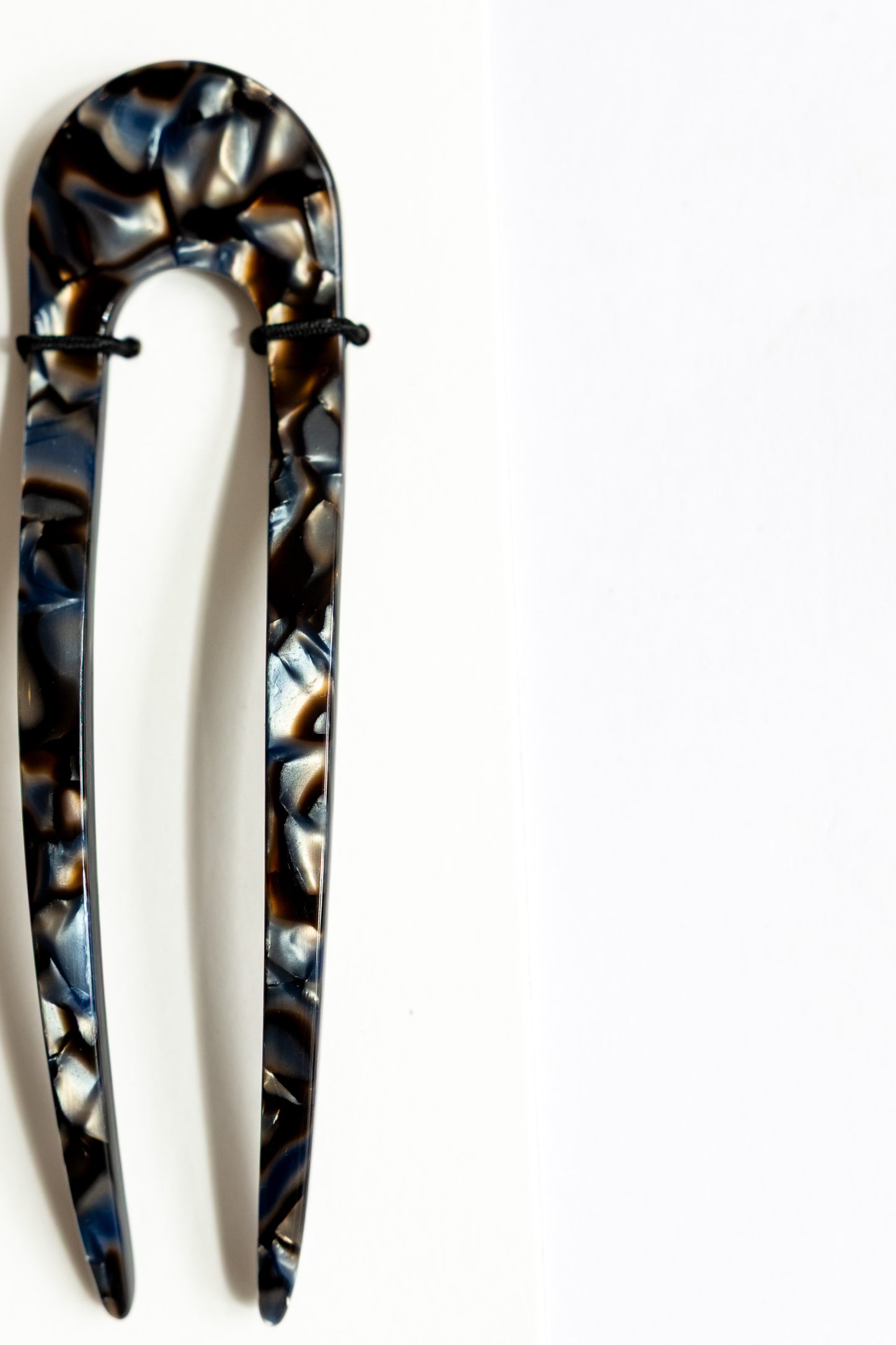 French Hair Pin in Blue Horn