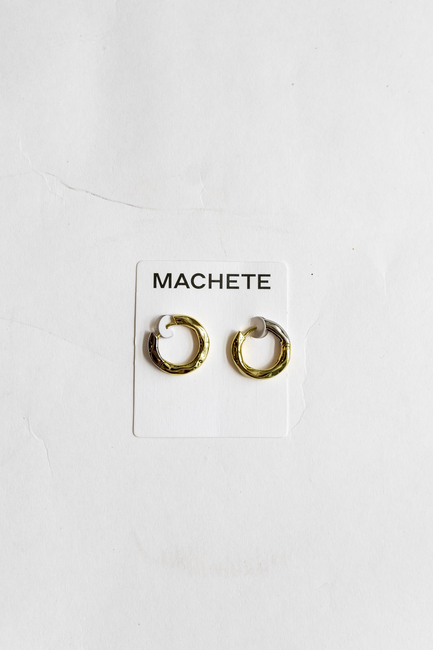 Petite Wavy Hoops in 3/4 Gold