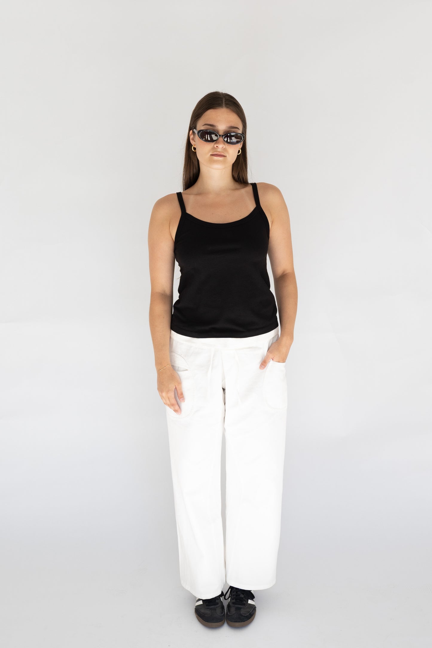 Eleanor Fold-Over Cotton Pant