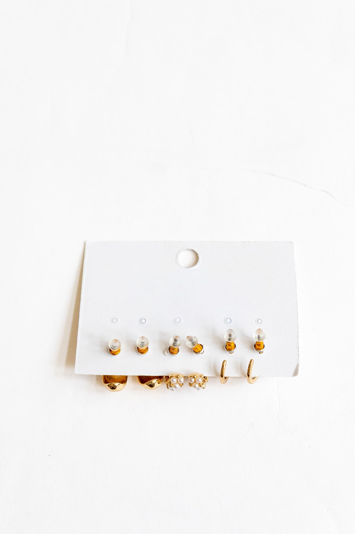 Trio Pearl Huggie Set