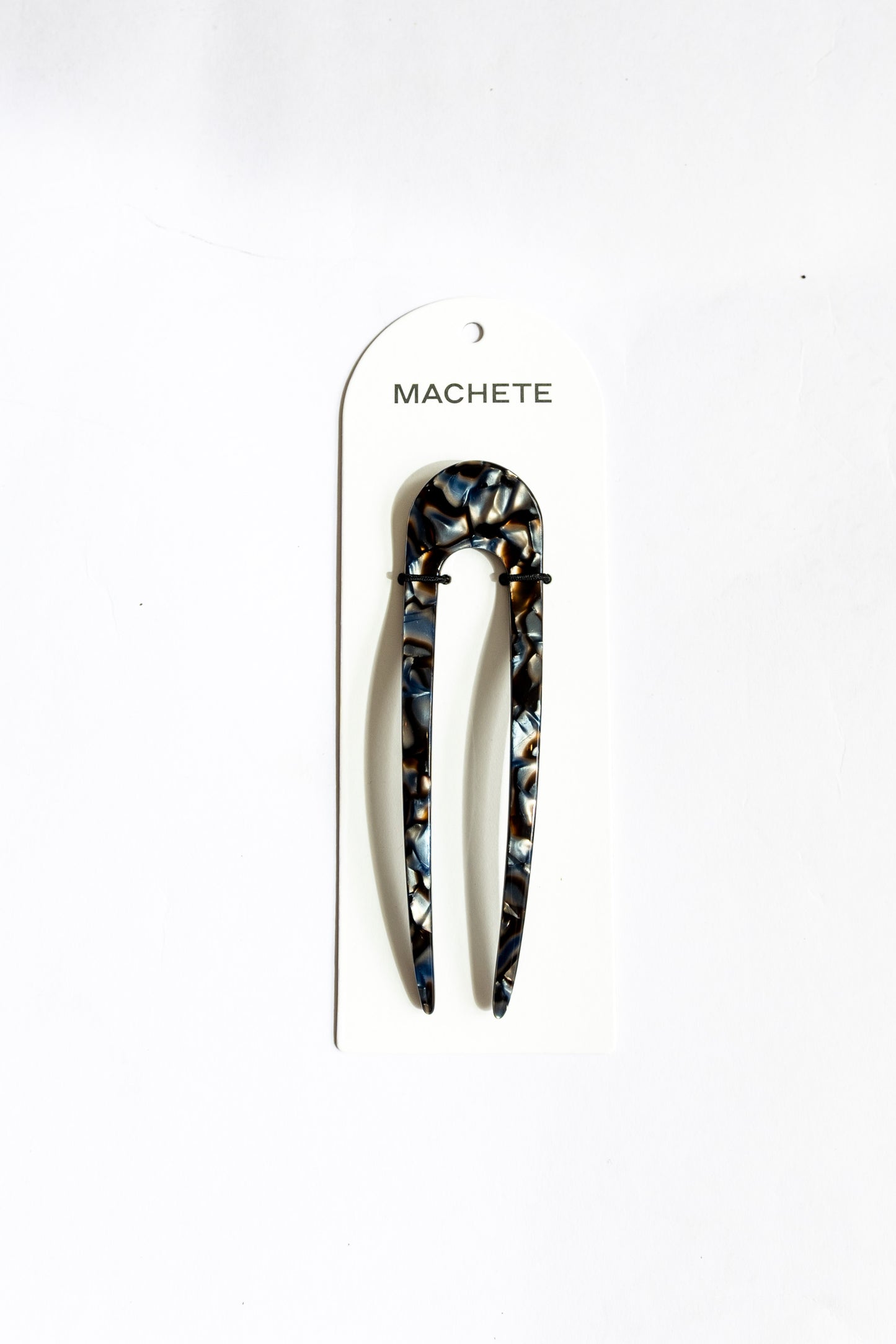 French Hair Pin in Blue Horn