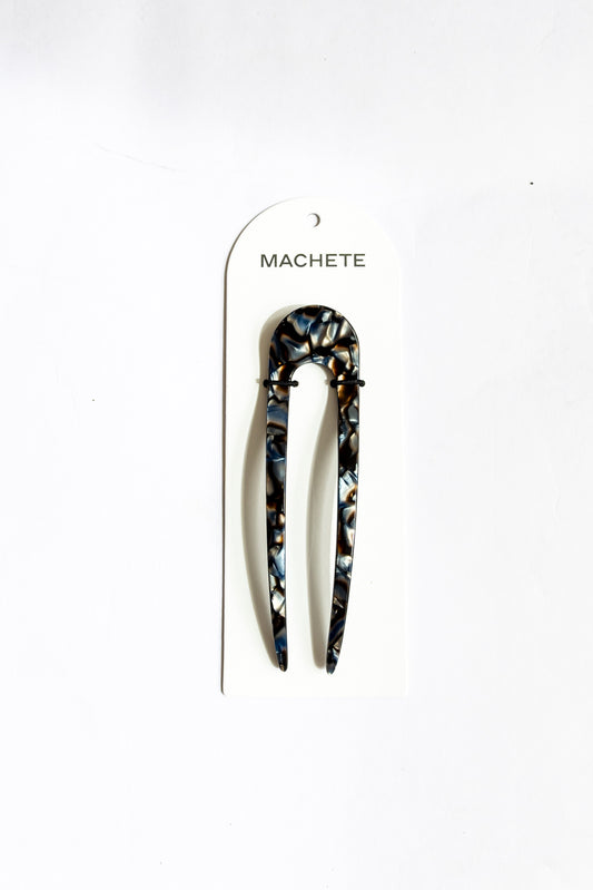 French Hair Pin in Blue Horn