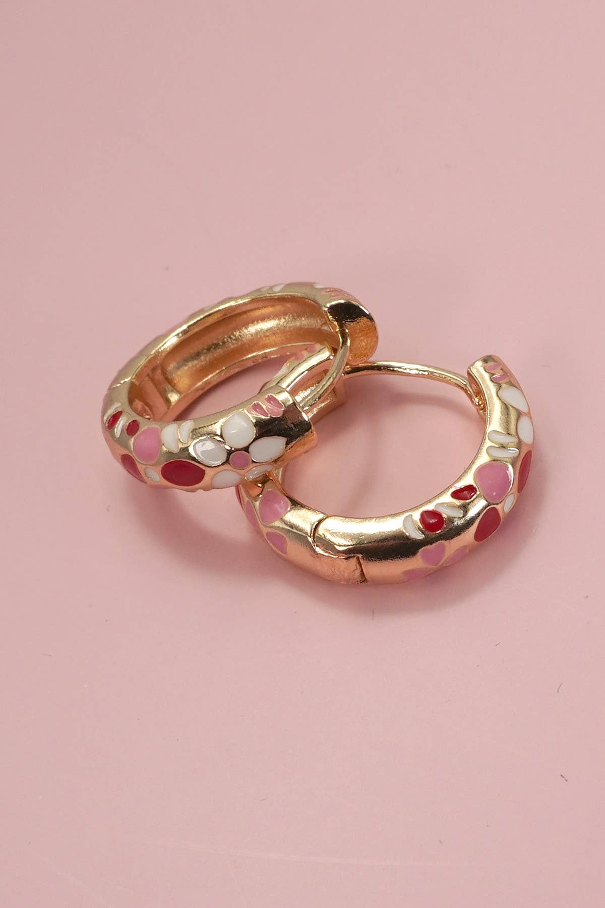 Enamel Hoop Earrings