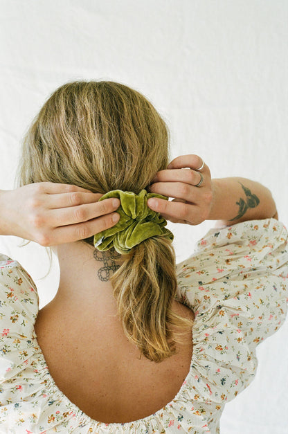 Velvet Plant Dyed Scrunchie