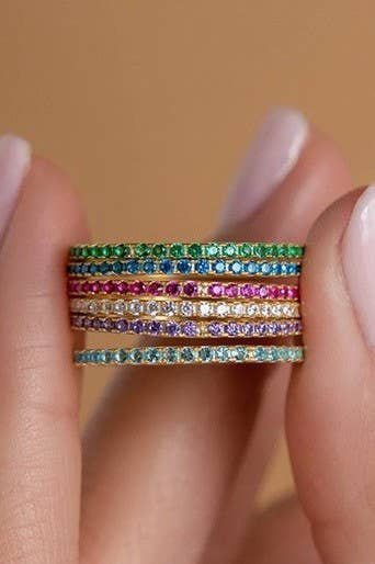 Rhinestone Band Ring