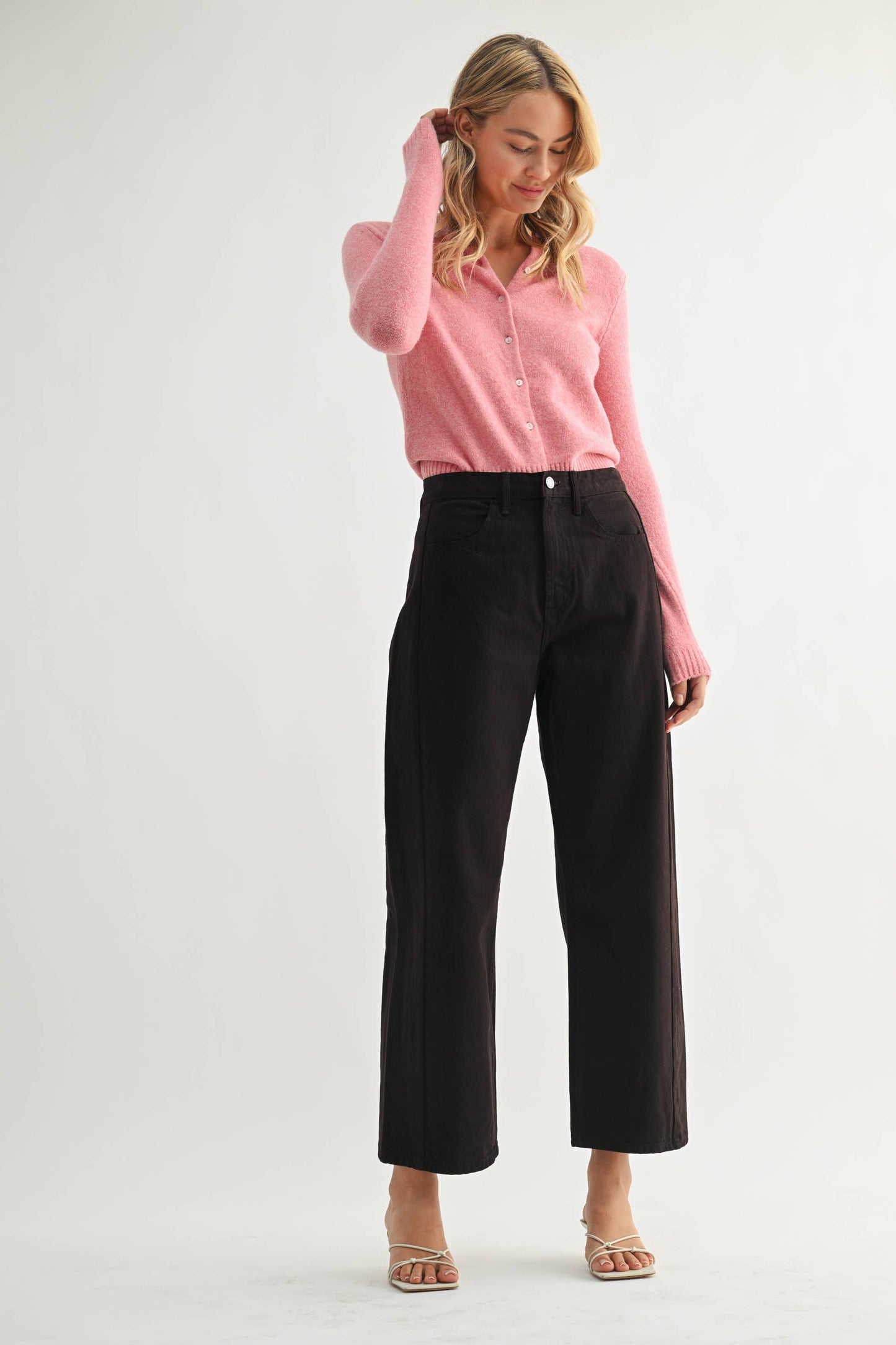 Chocolate Denim Barrel Jean