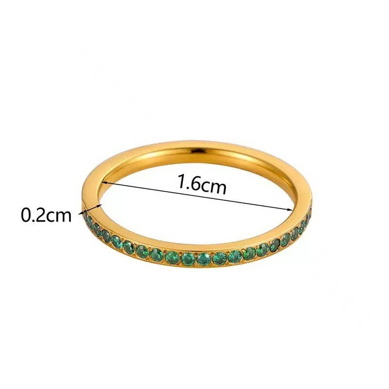 Rhinestone Band Ring