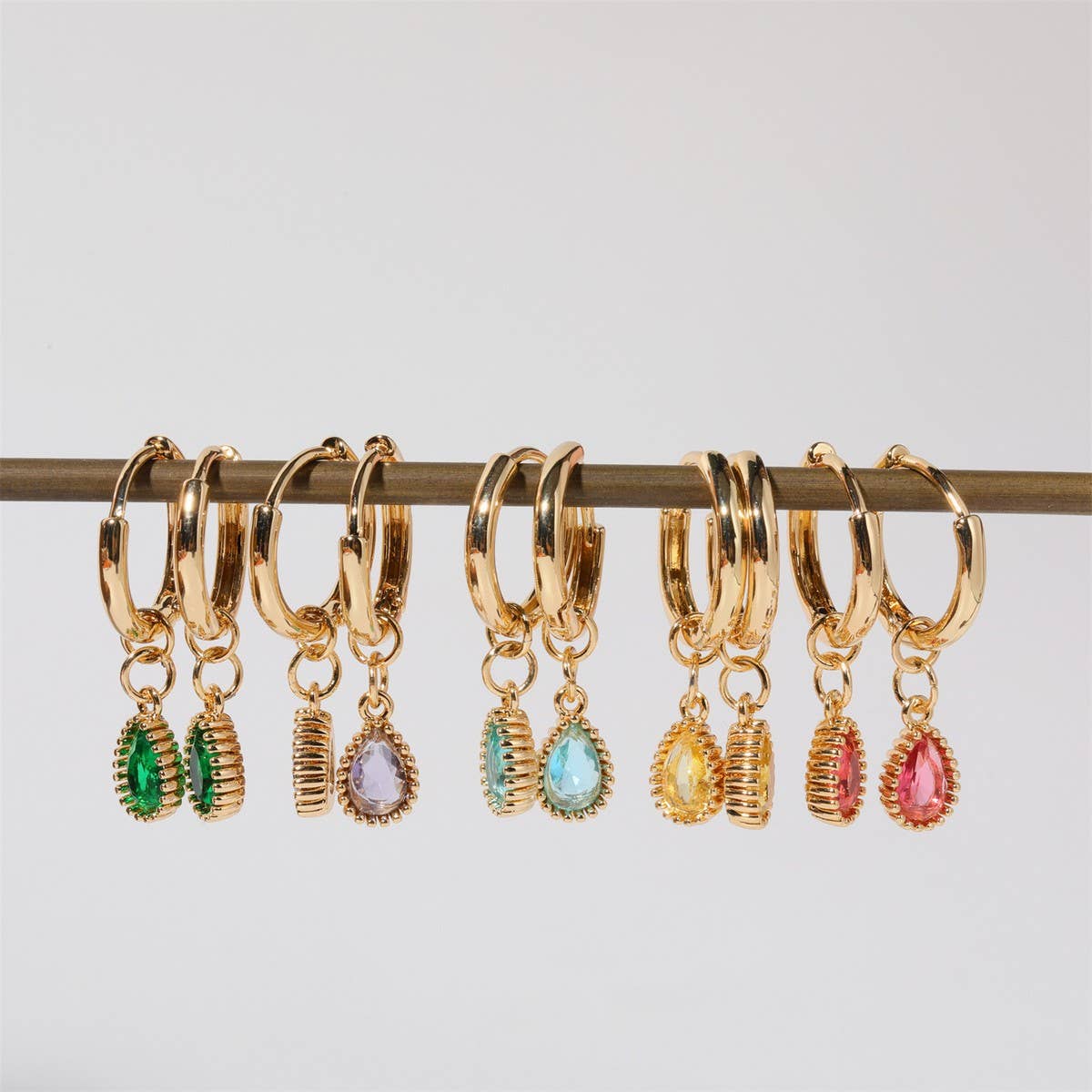 Birthstone Teardrop Earrings